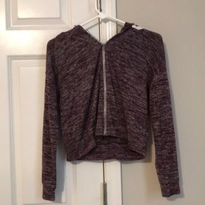 Maroon cropped hoodie